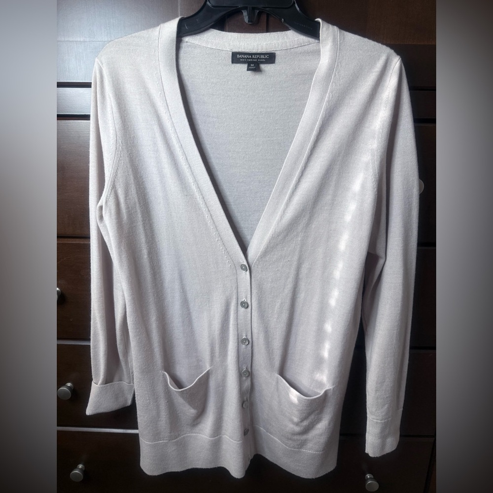 Banana Republic Women's Light Pink Cardigan